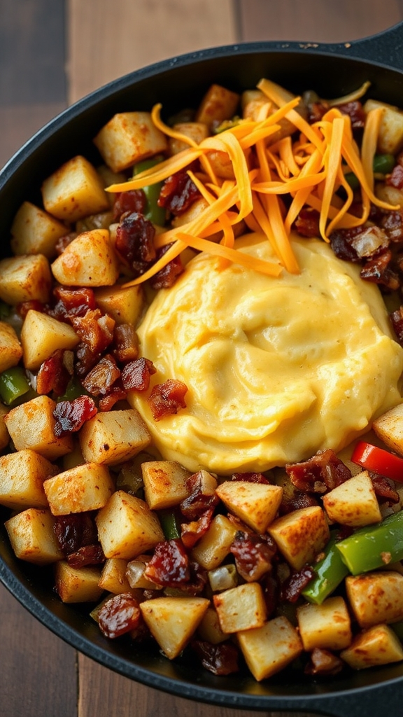 hearty loaded breakfast skillet