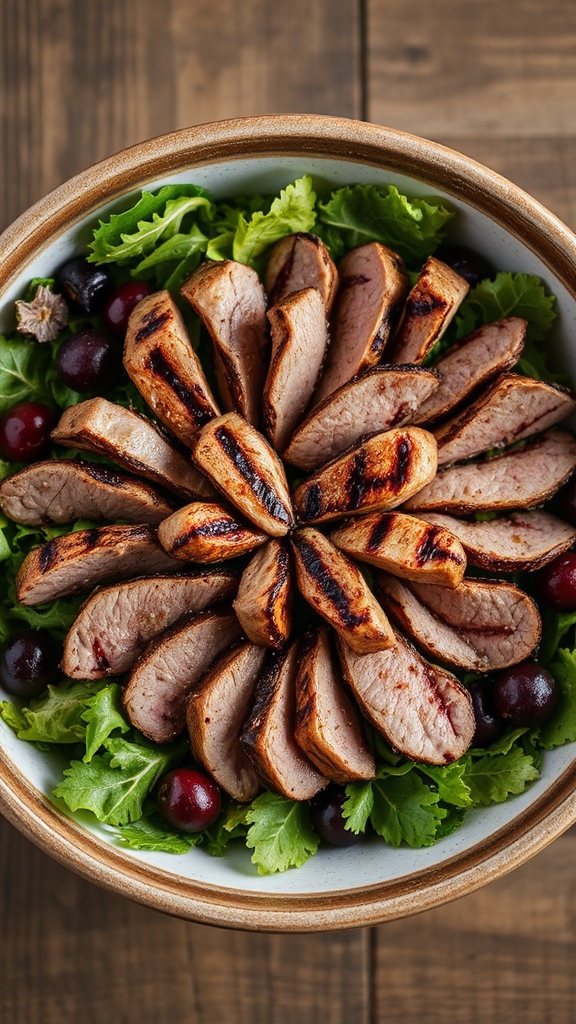 hearty montana bison salad