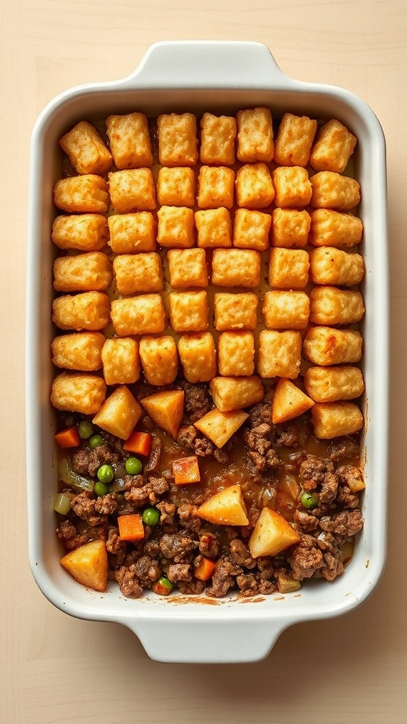 hearty tater tot hotdish