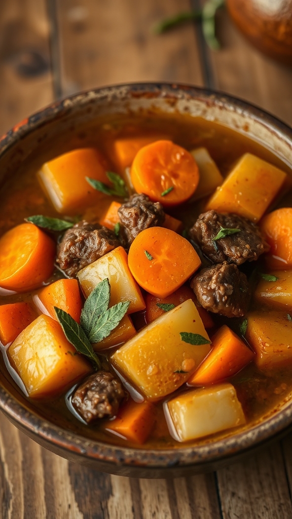 hearty venison bourbon simmer