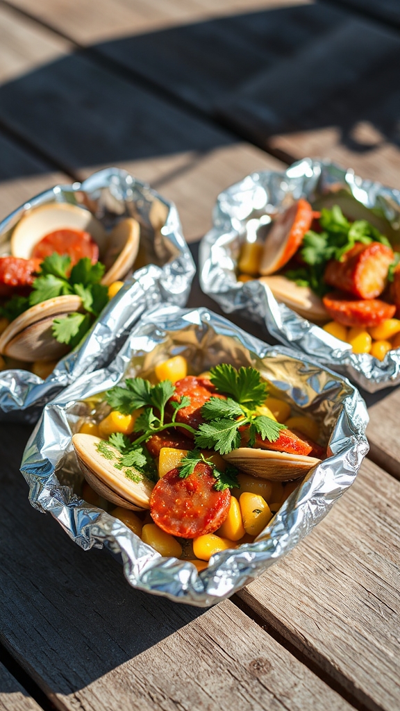 herb garnishes enhance seafood