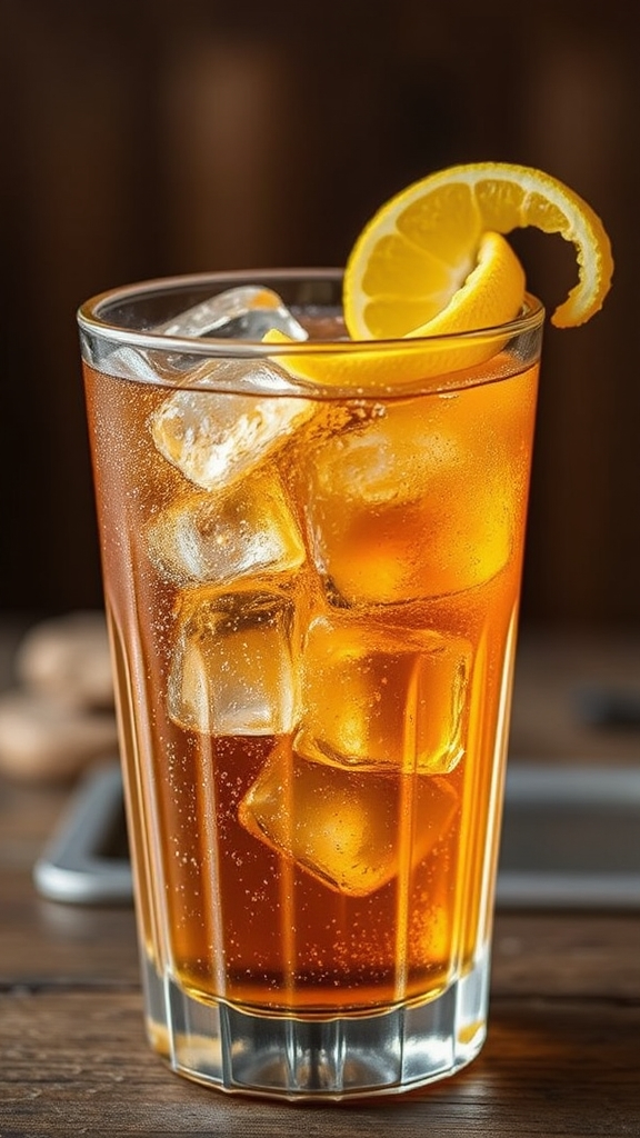 highball whiskey soda preparation