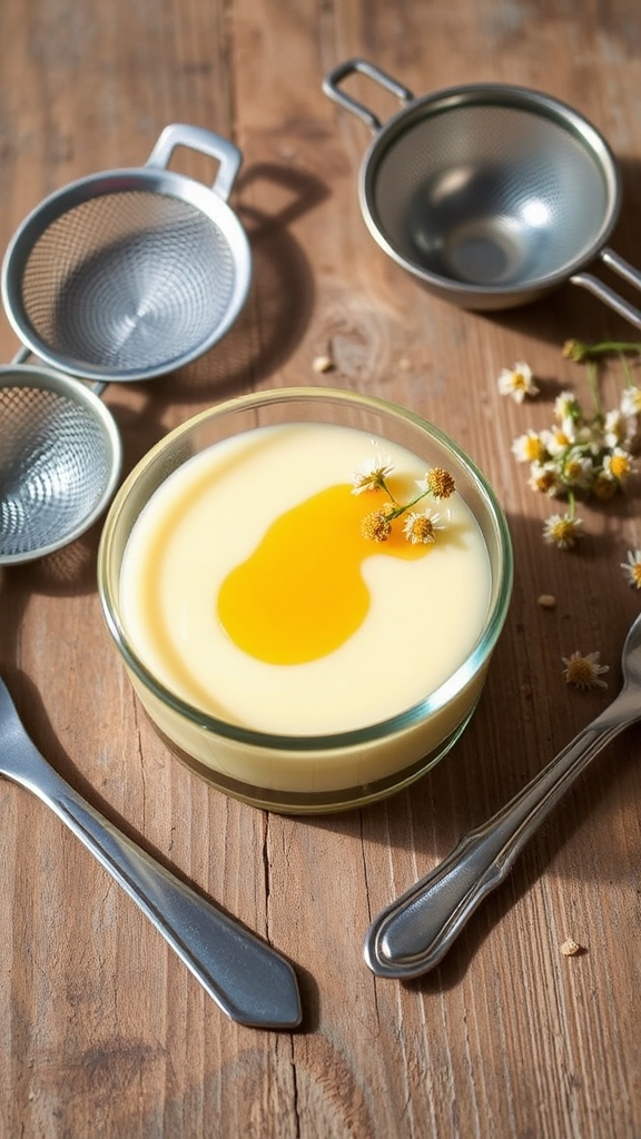 honey chamomile panna cotta
