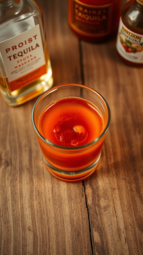 hot spicy tequila shot