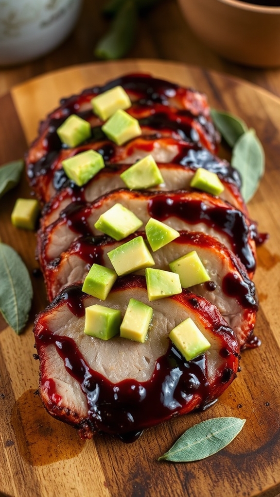 huckleberry glazed pork tenderloin