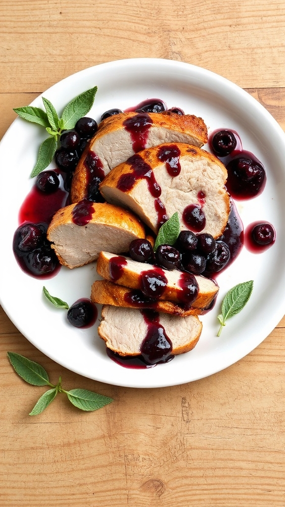 huckleberry glazed pork tenderloin