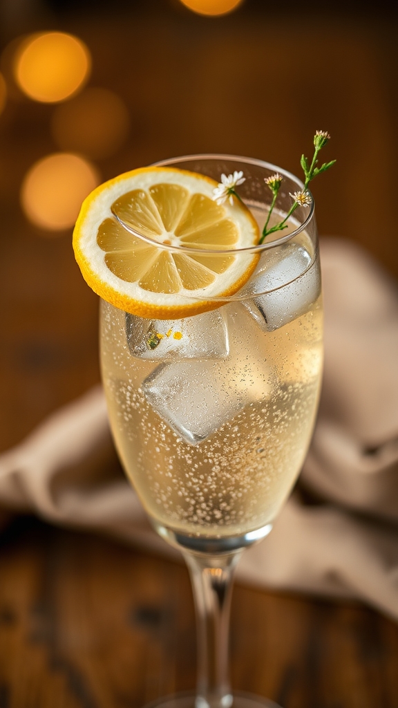 ice cubes and garnishes