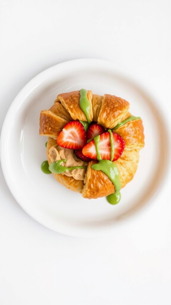 iced matcha croissant sandwich