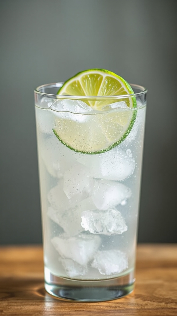 icy gin lime fizz