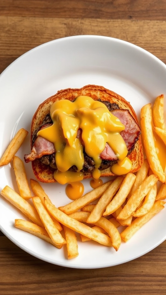 illinois open faced burger feast