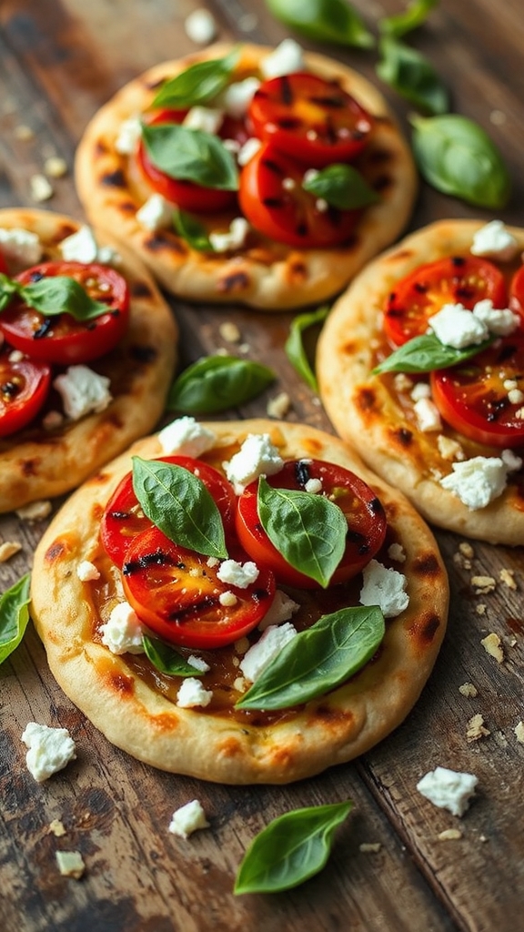 ingredients for grilled pizzettes