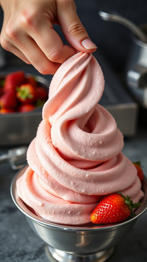 innovative strawberry gelato twists