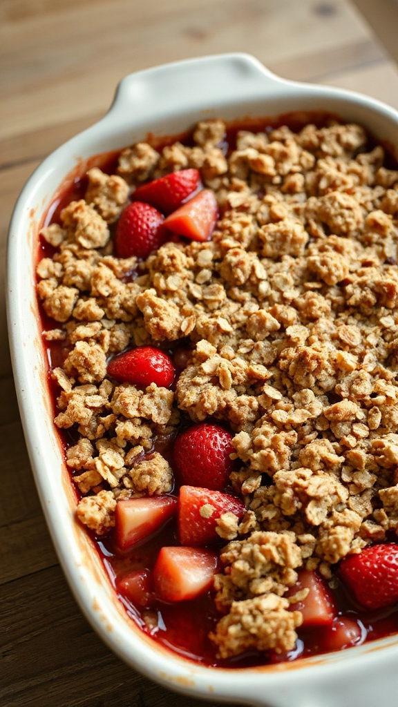 iowa strawberry rhubarb crisp