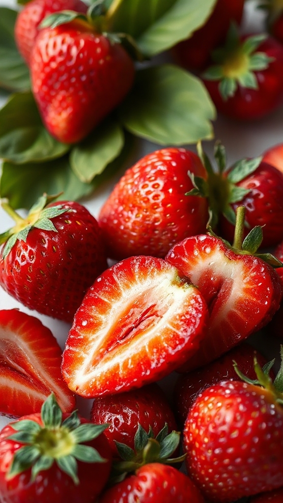 juicy aromatic nutrient rich strawberries