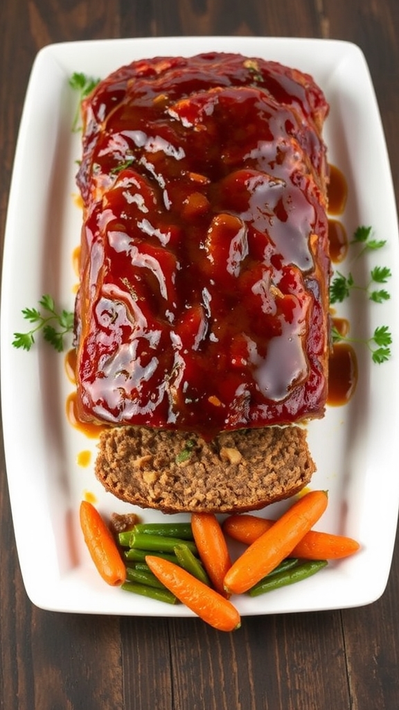 juicy bourbon glazed meatloaf