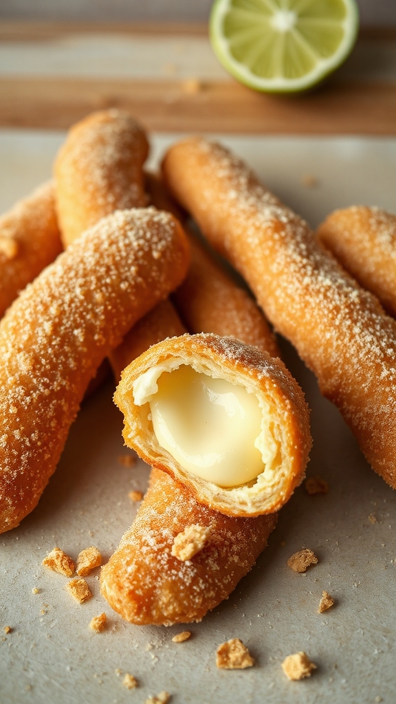 key lime stuffed churros