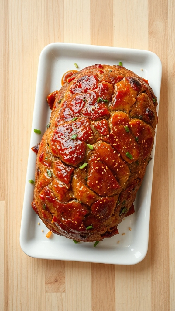 korean bbq meatloaf dish