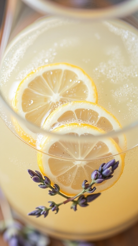 lavender lemon prosecco punch