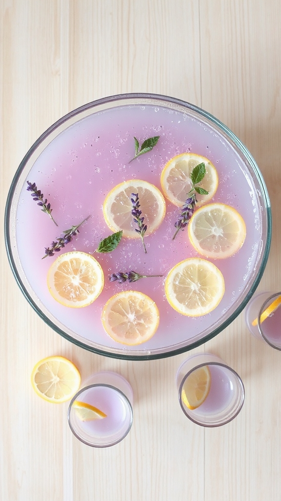 lavender lemonade prosecco punch