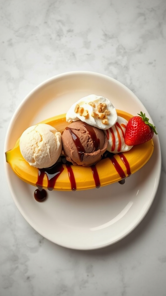 layer banana split assembly