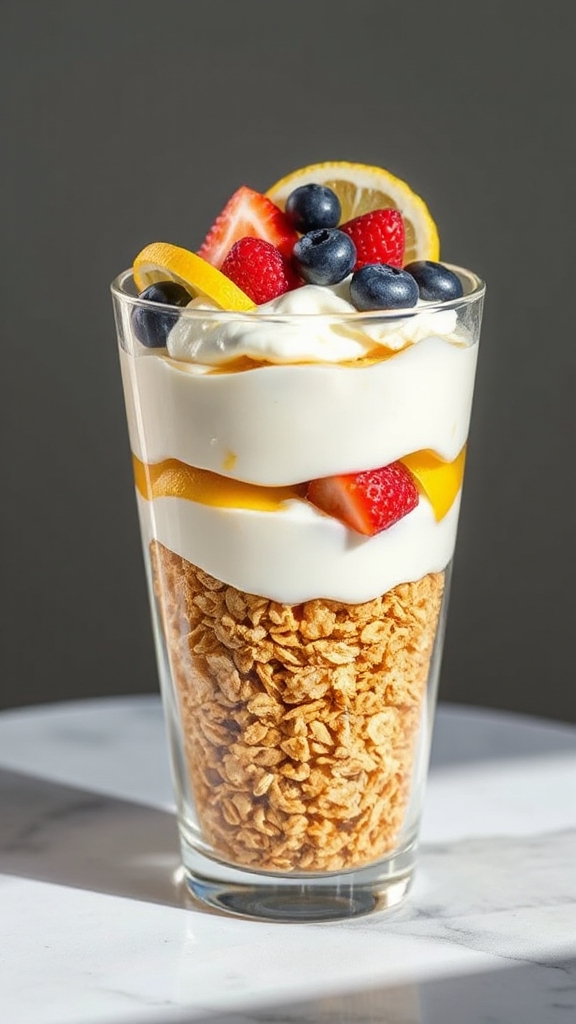 layered lemon yogurt parfait