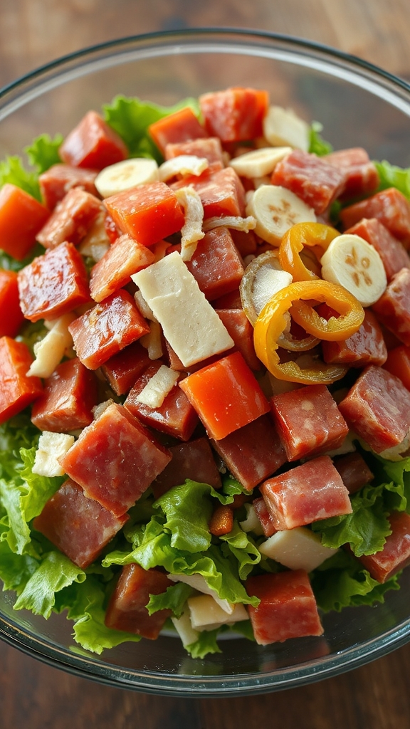 layered tiktok grinder salad