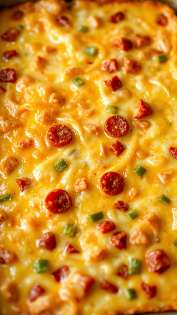 leftover pizza egg casserole