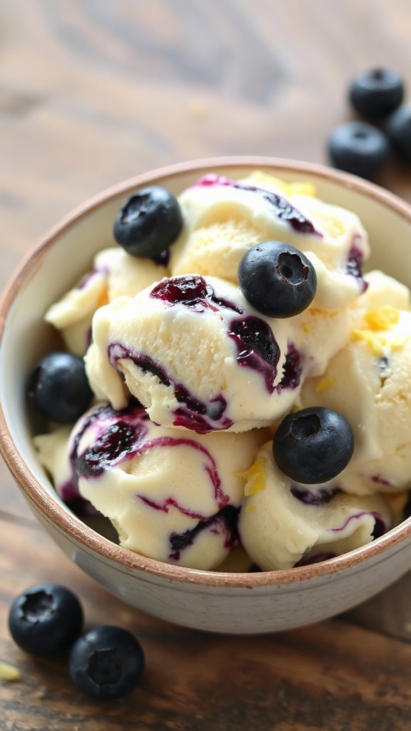 lemon blueberry ice cream maine
