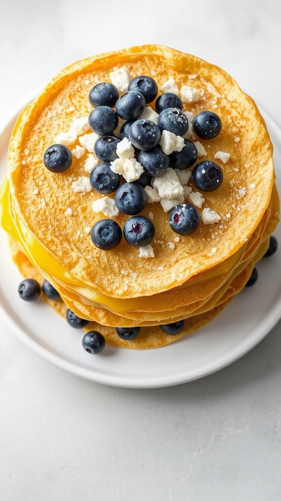 lemon curd blueberry crepe