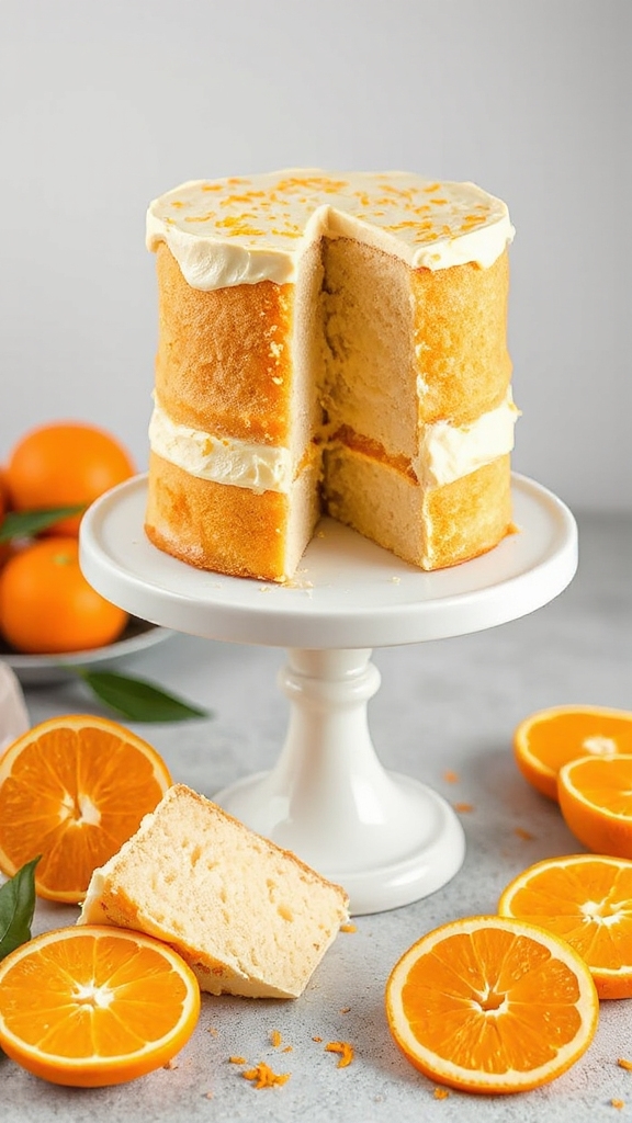light orange chiffon cake