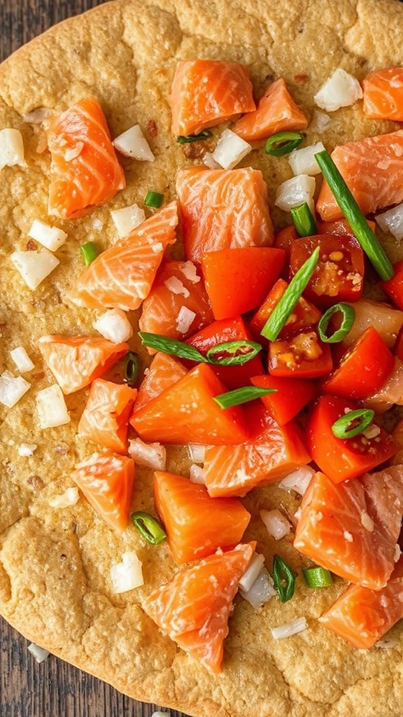 lomi lomi salmon flatbread