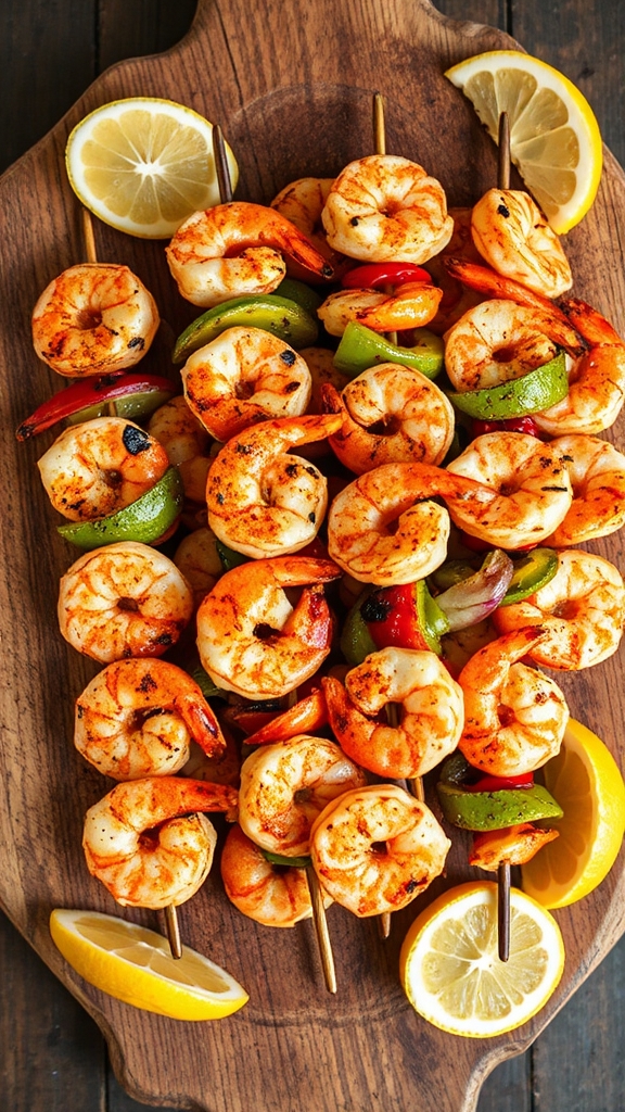 louisiana cajun shrimp skewers