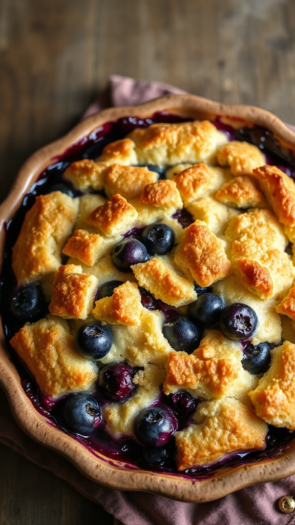 maine blueberry biscuit cobbler