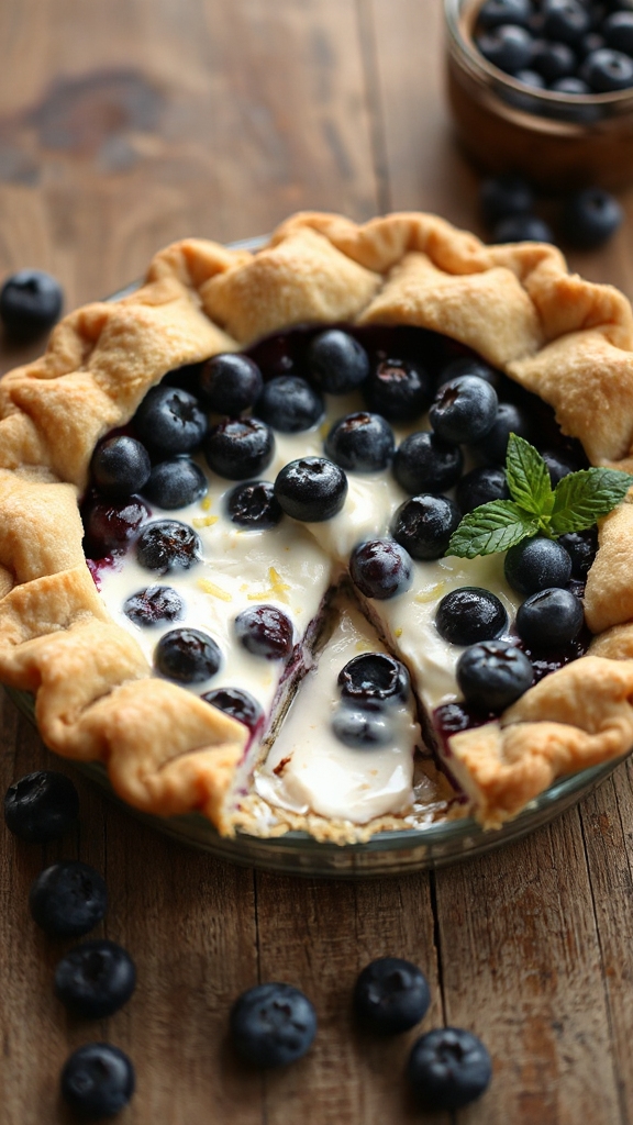 maine blueberry cream pie