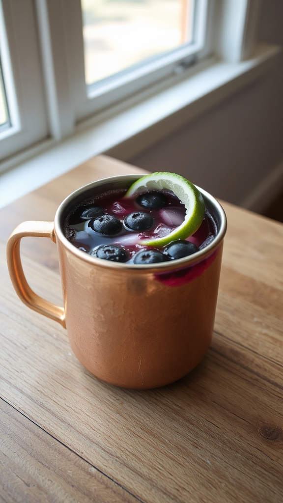 maine blueberry ginger cocktail