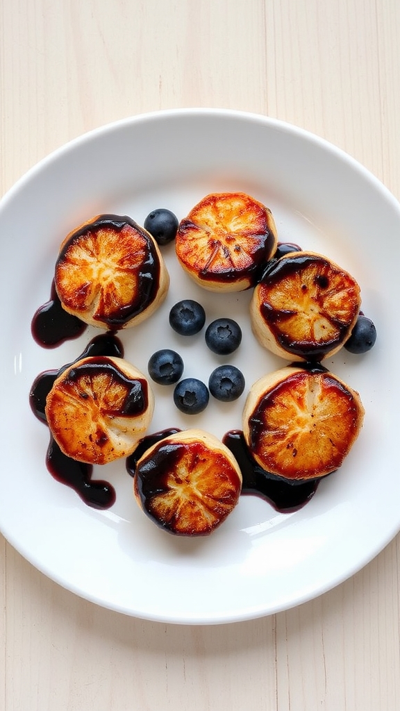 maine blueberry glazed scallops