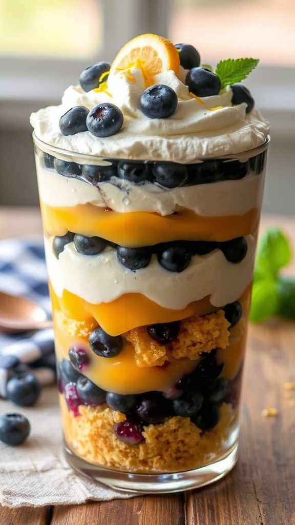 maine blueberry lemon layered