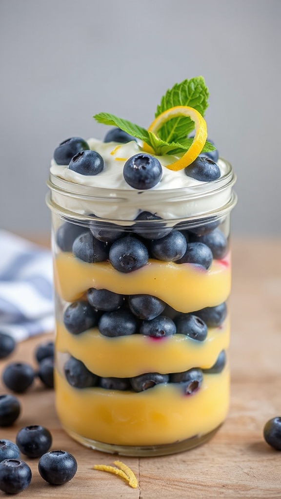 maine blueberry lemon parfait