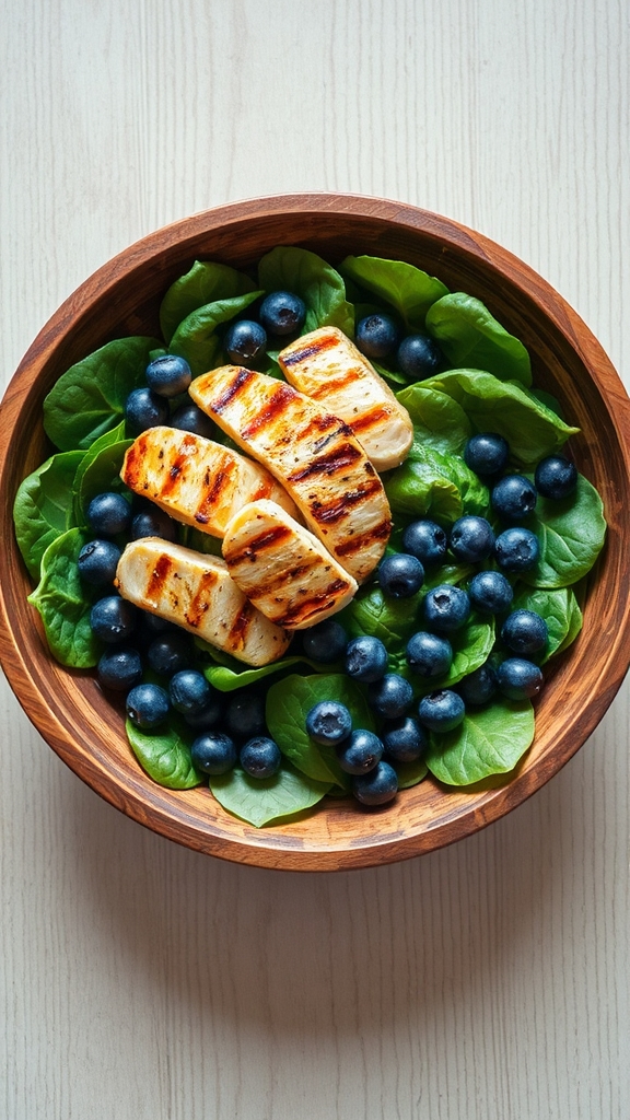 maine blueberry spinach chicken