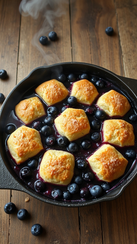 maine blueberry stovetop cobbler