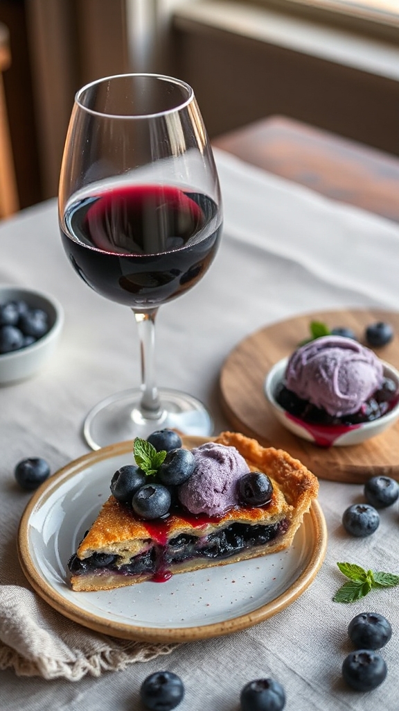 maine blueberry wine pairings
