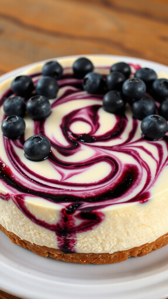 maine s blueberry swirl cheesecake