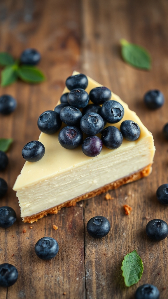 maine s creamy blueberry cheesecake