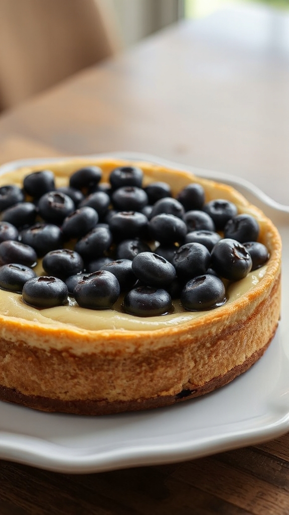 maine s creamy blueberry cheesecake