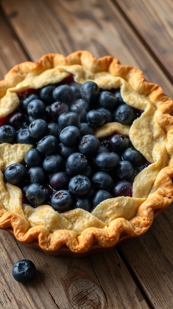 maine s flaky blueberry pie
