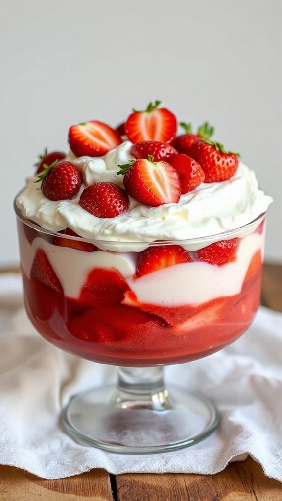 maine strawberry cream dessert