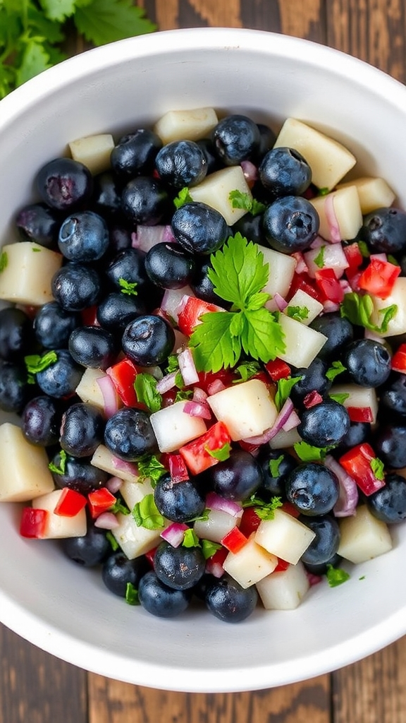make blueberry jicama salsa
