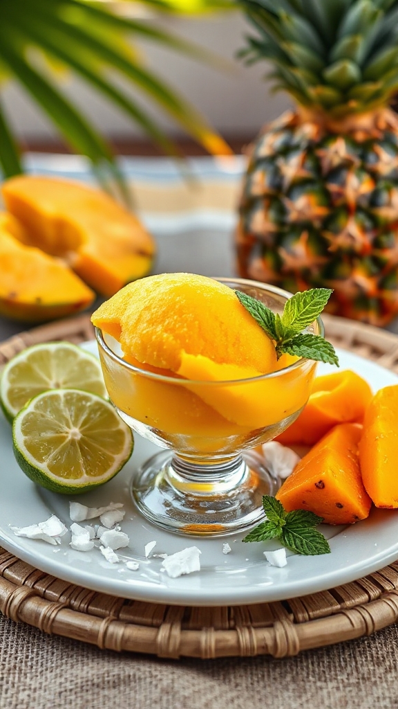 mango lime sorbet pairings