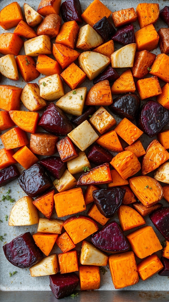 maple roasted veggie transformation steps