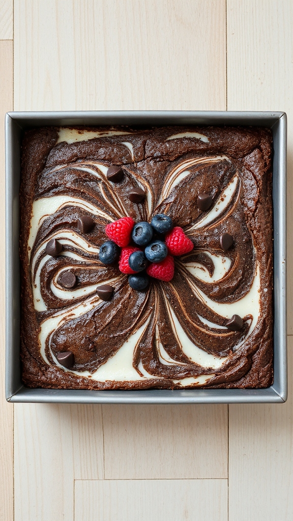marbled decadence cheesecake brownies